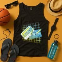 Retro 80's Rewind Cassette Tapes Broken Pencil Tank Top thumb 4
