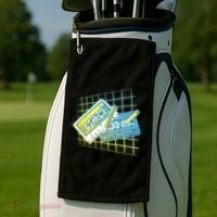 Retro 80's Rewind Cassette Tapes Broken Pencil Golf Towel thumb 2