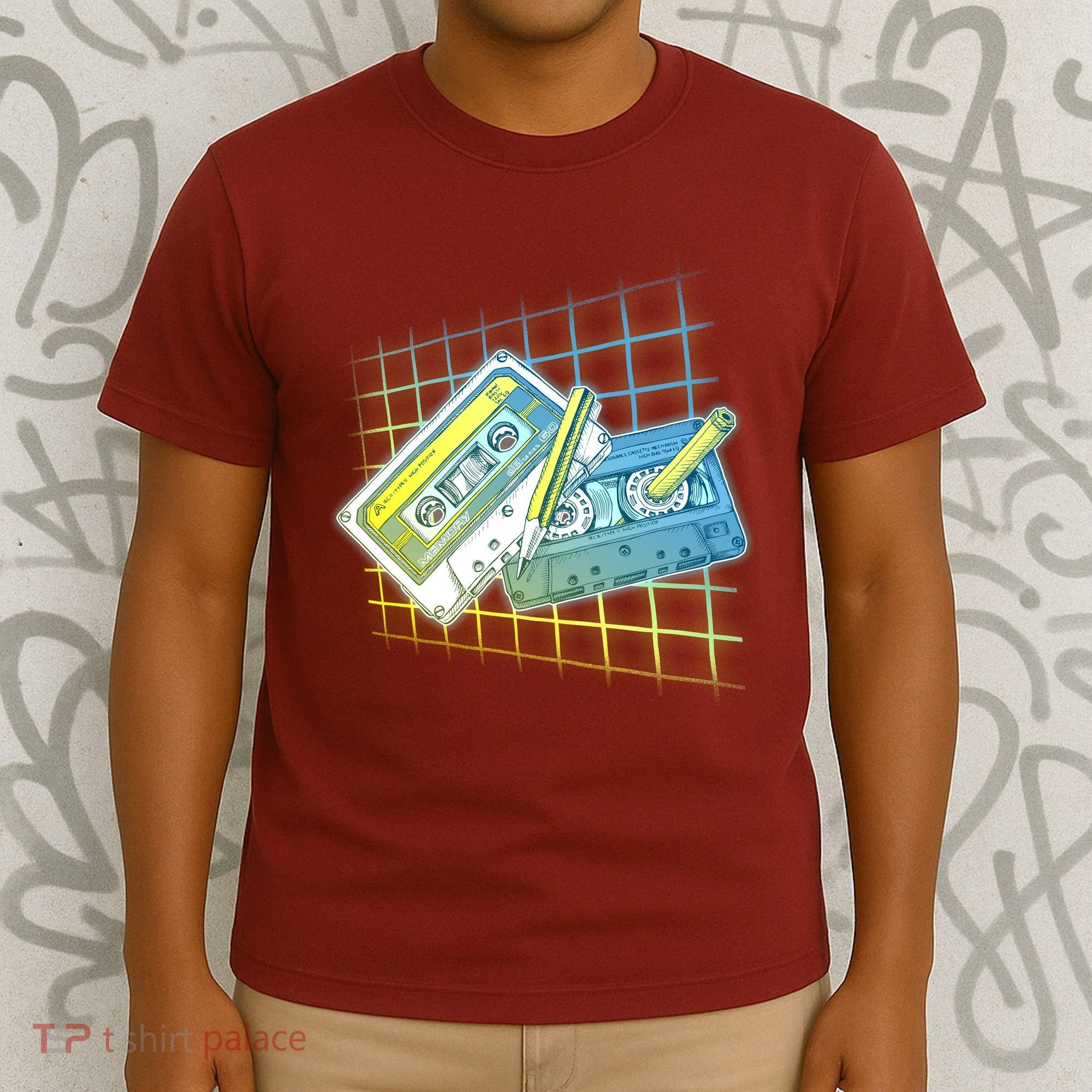 Retro 80's Rewind Cassette Tapes Broken Pencil T-Shirt