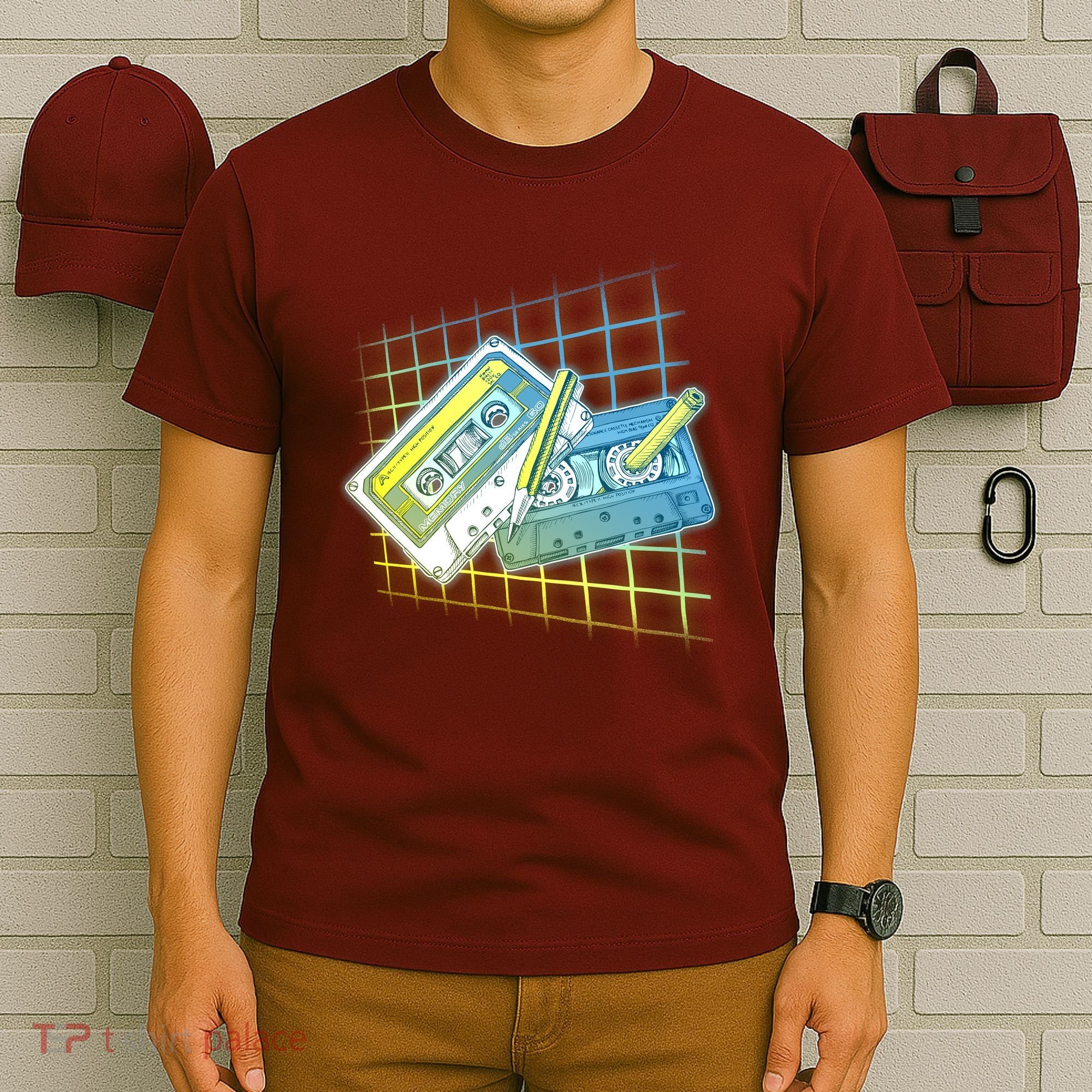 Retro 80's Rewind Cassette Tapes Broken Pencil T-Shirt
