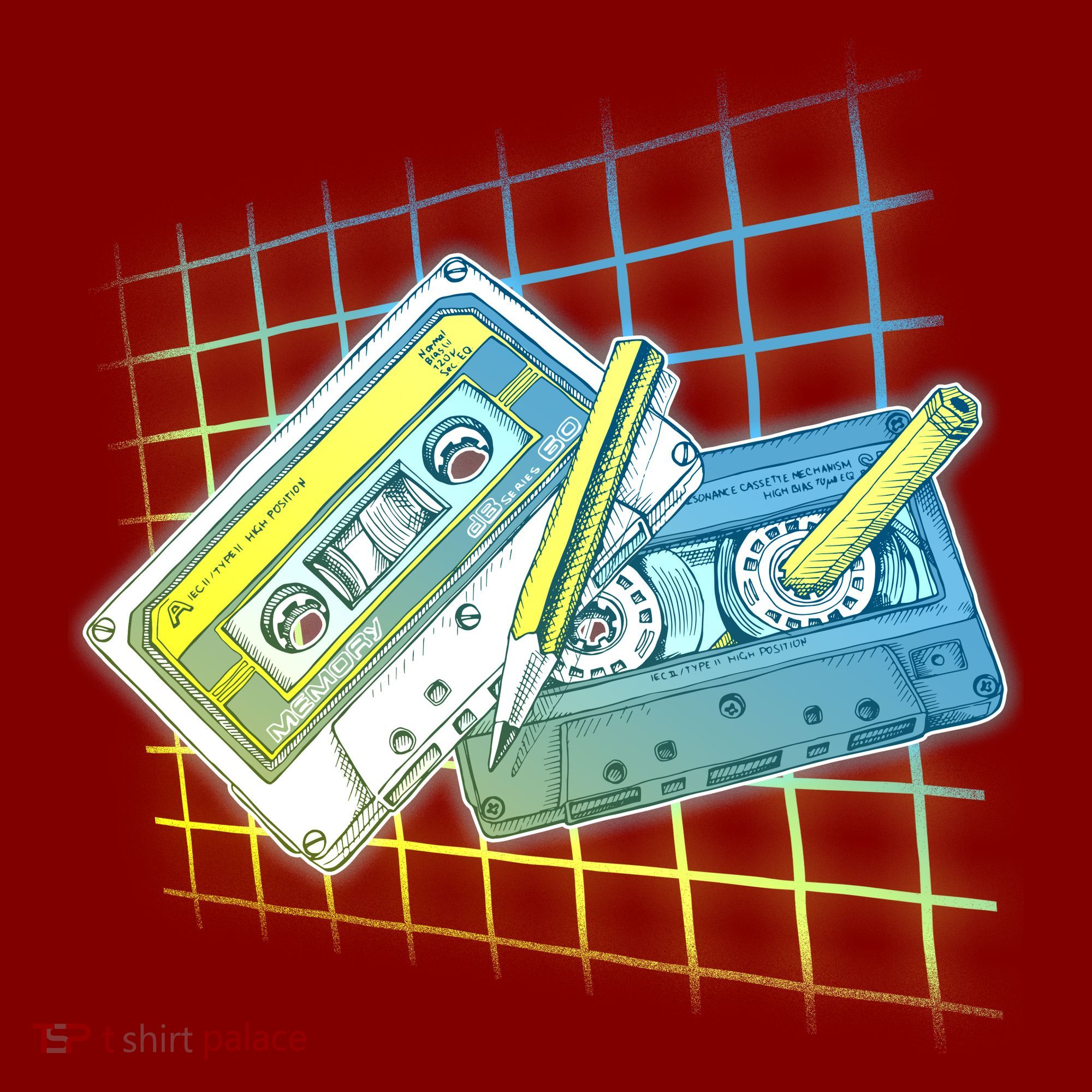 Retro 80's Rewind Cassette Tapes Broken Pencil T-Shirt