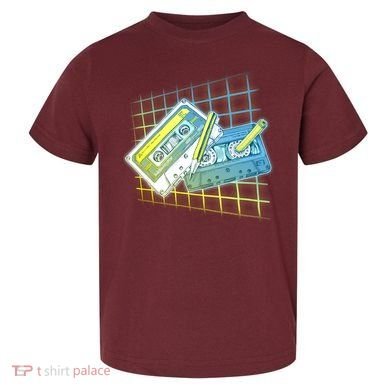 Retro 80's Rewind Cassette Tapes Broken Pencil Toddler T-Shirt