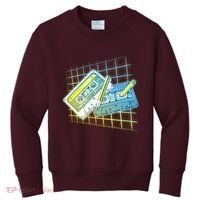 Retro 80's Rewind Cassette Tapes Broken Pencil Kids Sweatshirt thumb 0