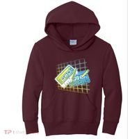 Retro 80's Rewind Cassette Tapes Broken Pencil Kids Hoodie thumb 0