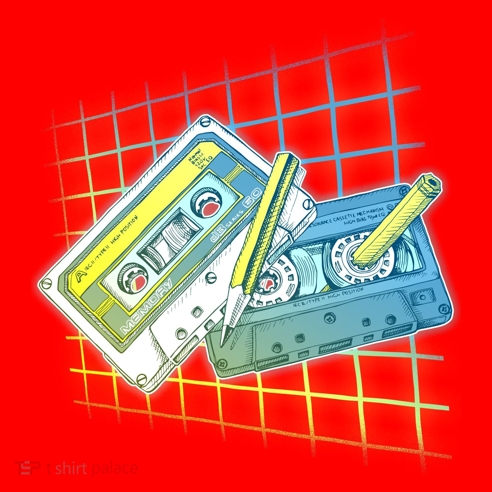 Retro 80's Rewind Cassette Tapes Broken Pencil Santa Hat