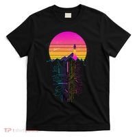 Retro 80s Space Shuttle Launch Circuit Mountain T-Shirt thumb 0