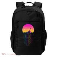 Retro 80s Space Shuttle Launch Circuit Mountain Backpack thumb 0