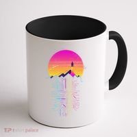 Retro 80s Space Shuttle Launch Circuit Mountain Coffee Mug thumb 1