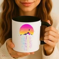 Retro 80s Space Shuttle Launch Circuit Mountain Coffee Mug thumb 3