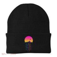 Retro 80s Space Shuttle Launch Circuit Mountain Beanie thumb 0