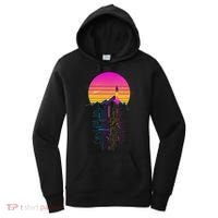 Retro 80s Space Shuttle Launch Circuit Mountain Women's Hoodie thumb 0