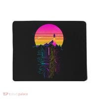 Retro 80s Space Shuttle Launch Circuit Mountain Mousepad thumb 0