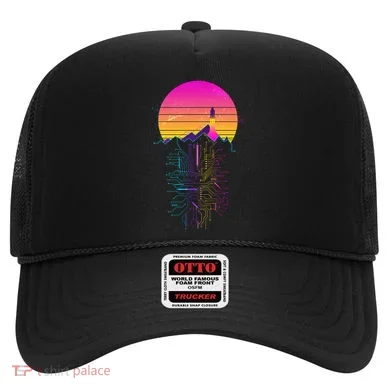 Retro 80s Space Shuttle Launch Circuit Mountain Hat
