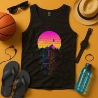 Retro 80s Space Shuttle Launch Circuit Mountain Tank Top thumb 4
