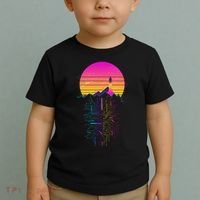 Retro 80s Space Shuttle Launch Circuit Mountain Toddler T-Shirt thumb 2