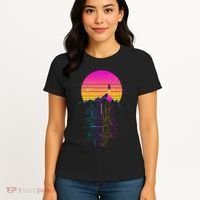 Retro 80s Space Shuttle Launch Circuit Mountain Women's T-Shirt thumb 4