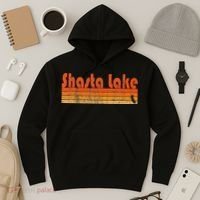 Retro 80s Style Shasta Lake Ca Hoodie thumb 3