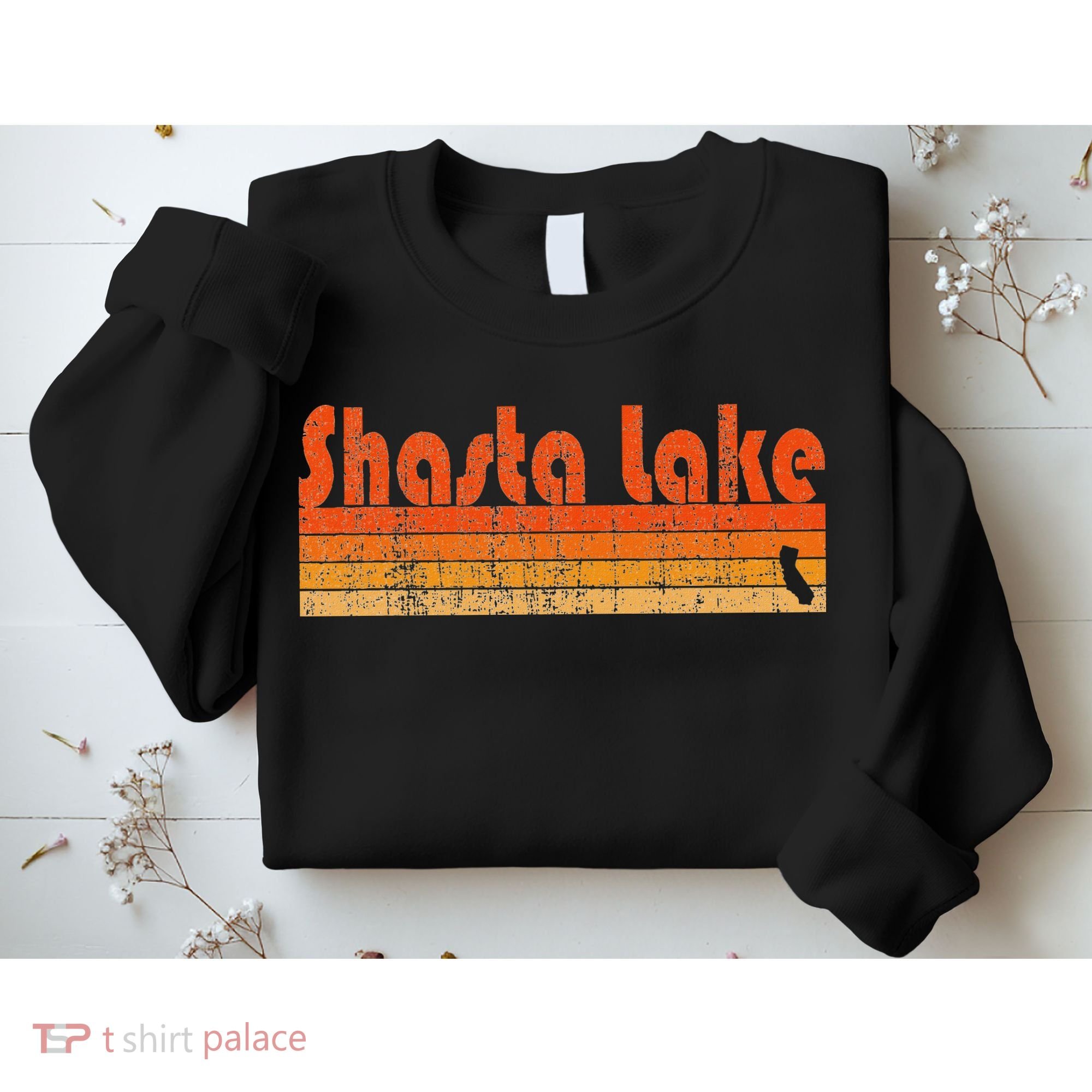 Retro 80s Style Shasta Lake Ca Sweatshirt