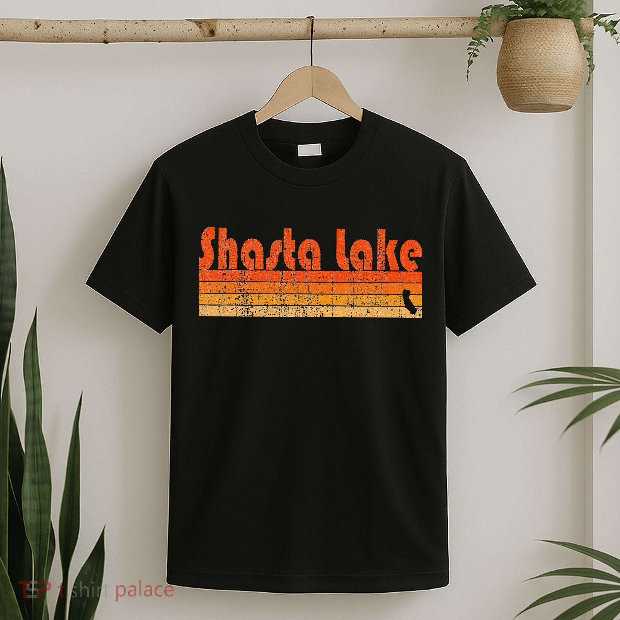 Retro 80s Style Shasta Lake Ca T-Shirt