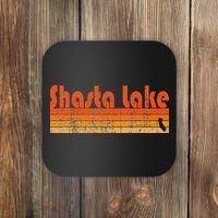 Retro 80s Style Shasta Lake Ca Coaster thumb 0