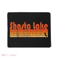 Retro 80s Style Shasta Lake Ca Mousepad thumb 0