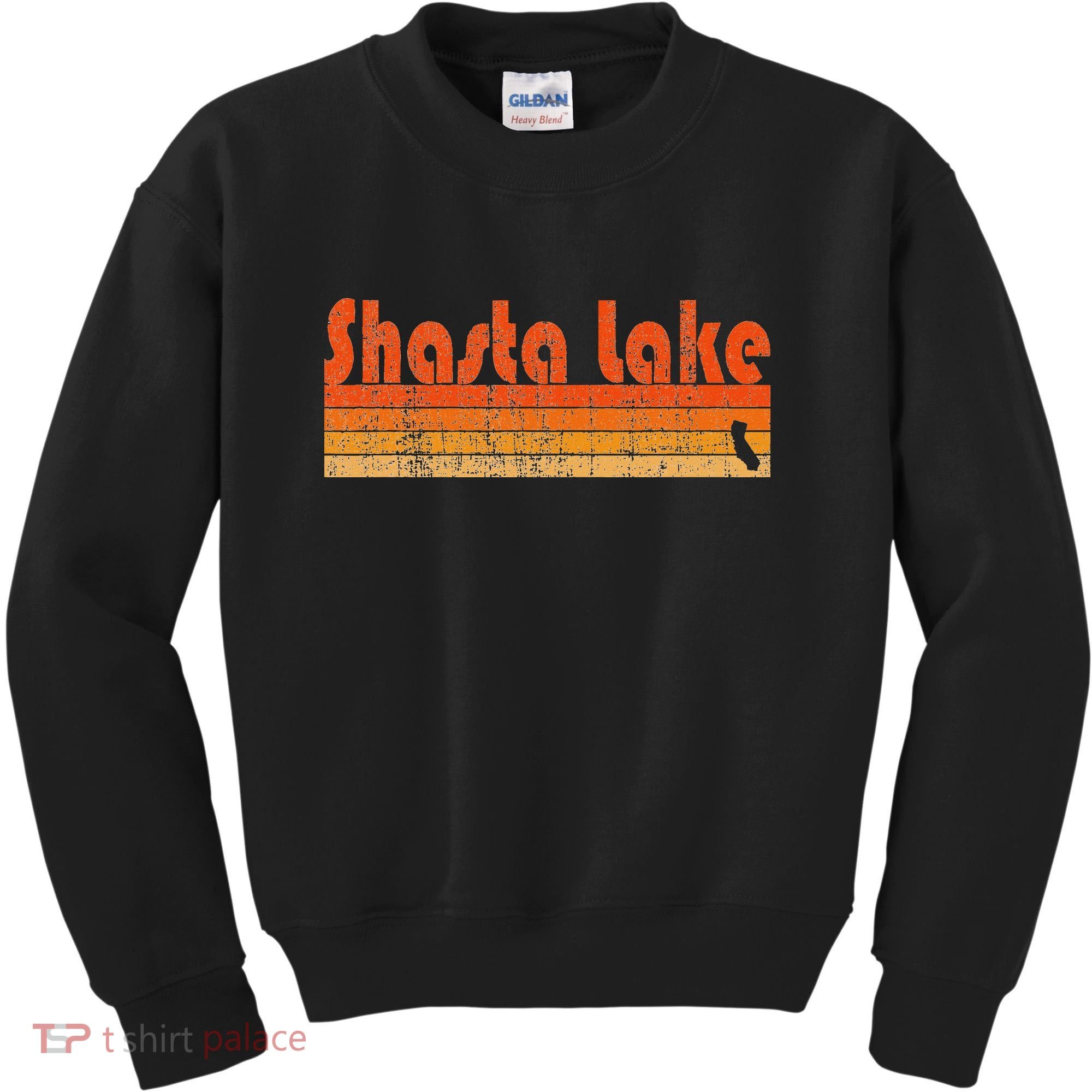 Retro 80s Style Shasta Lake Ca Kids Sweatshirt