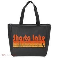 Retro 80s Style Shasta Lake Ca Tote Bag thumb 0