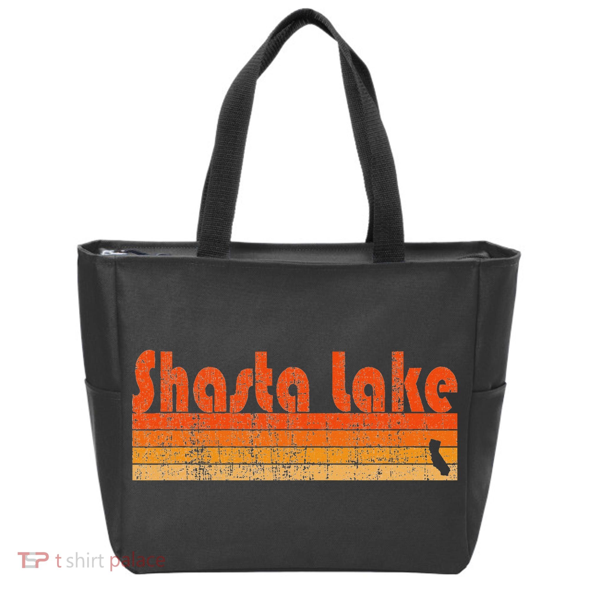 Retro 80s Style Shasta Lake Ca Tote Bag