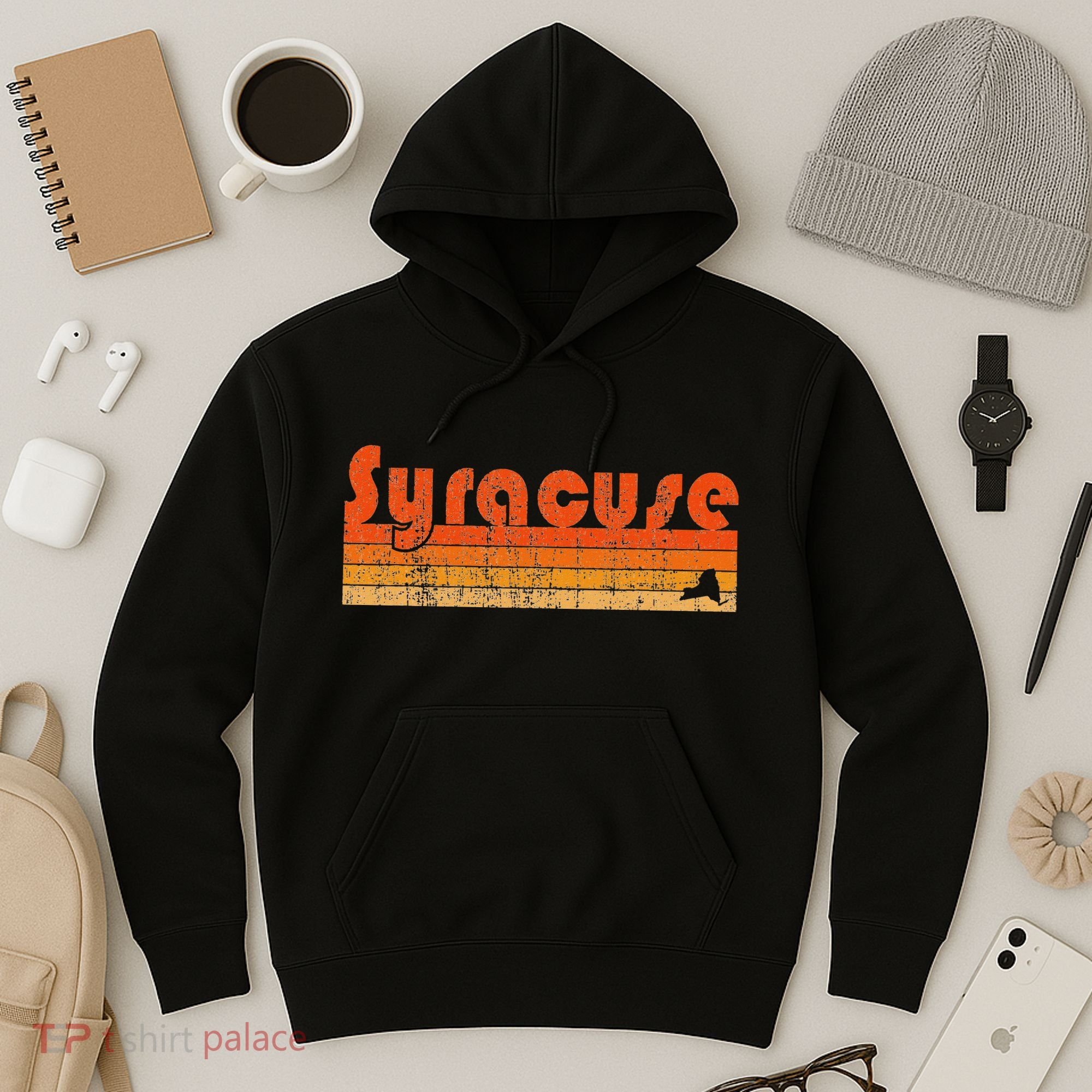 Retro 80s Style Syracuse Ny Hoodie