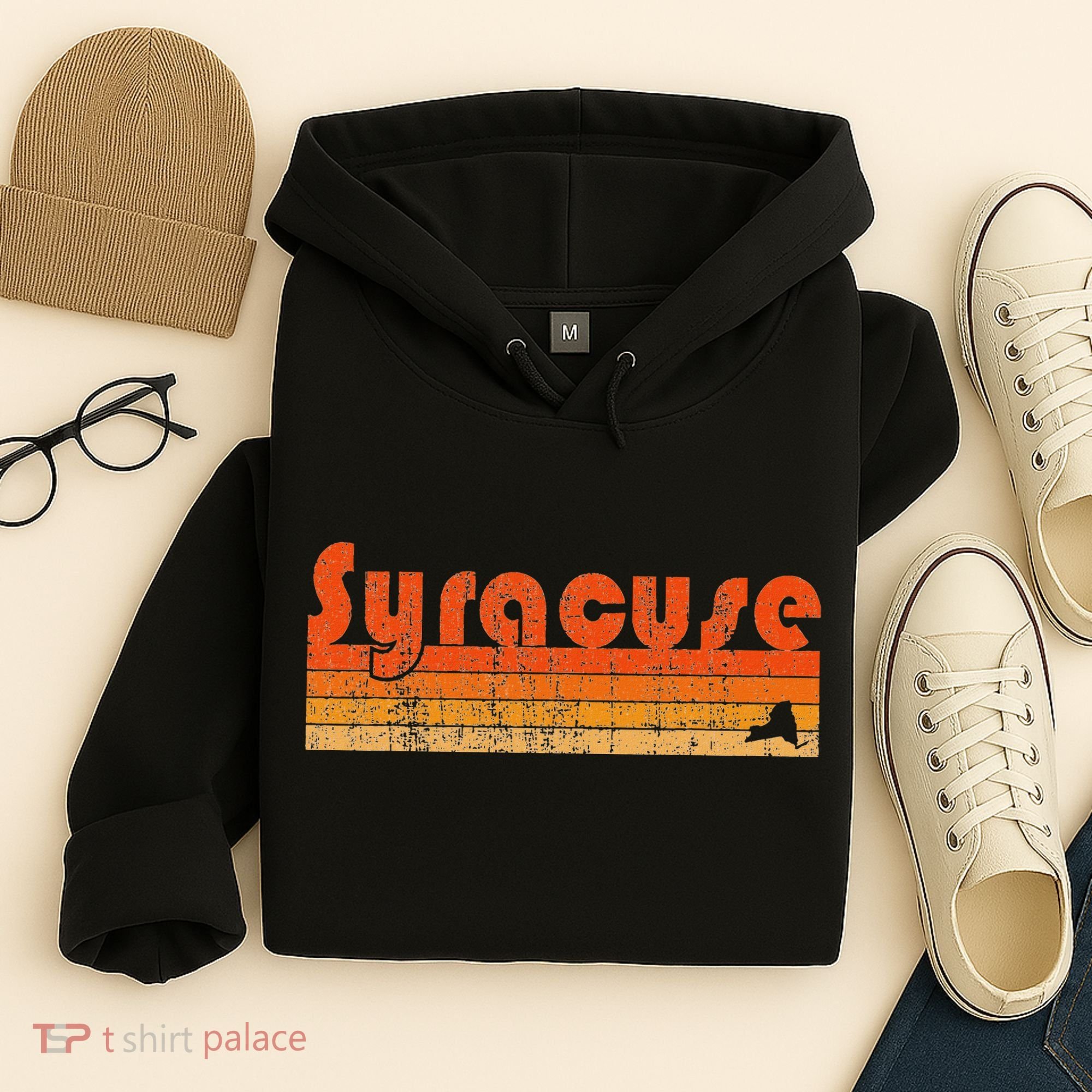 Retro 80s Style Syracuse Ny Hoodie