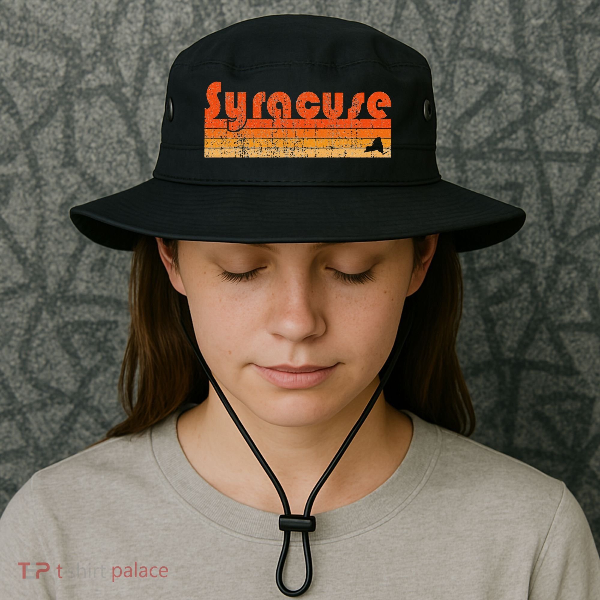Retro 80s Style Syracuse Ny Bucket Hat
