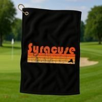 Retro 80s Style Syracuse Ny Golf Towel thumb 1