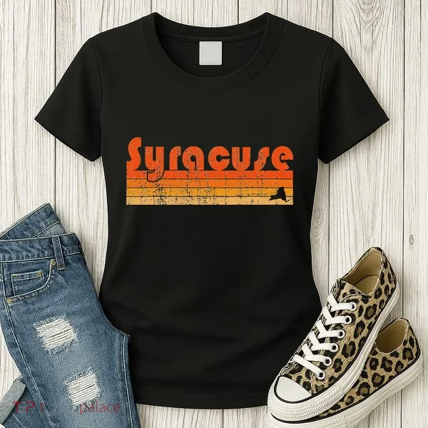 Retro 80s Style Syracuse Ny Women's T-Shirt