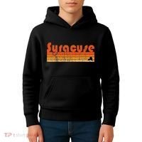 Retro 80s Style Syracuse Ny Kids Hoodie thumb 4