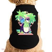 Retro 80's Tropical Surfer Penguin Doggie Tank thumb 0