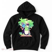 Retro 80's Tropical Surfer Penguin Hoodie thumb 0