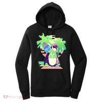 Retro 80's Tropical Surfer Penguin Women's Hoodie thumb 0