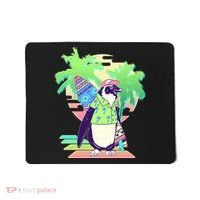 Retro 80's Tropical Surfer Penguin Mousepad thumb 0