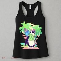 Retro 80's Tropical Surfer Penguin Women's Tank Top thumb 3