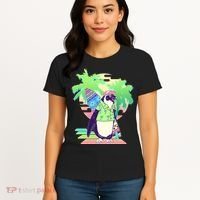 Retro 80's Tropical Surfer Penguin Women's T-Shirt thumb 4