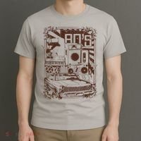 Retro 80's Vintage Classic Car Boombox Graphic T-Shirt thumb 3