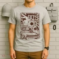 Retro 80's Vintage Classic Car Boombox Graphic T-Shirt thumb 6