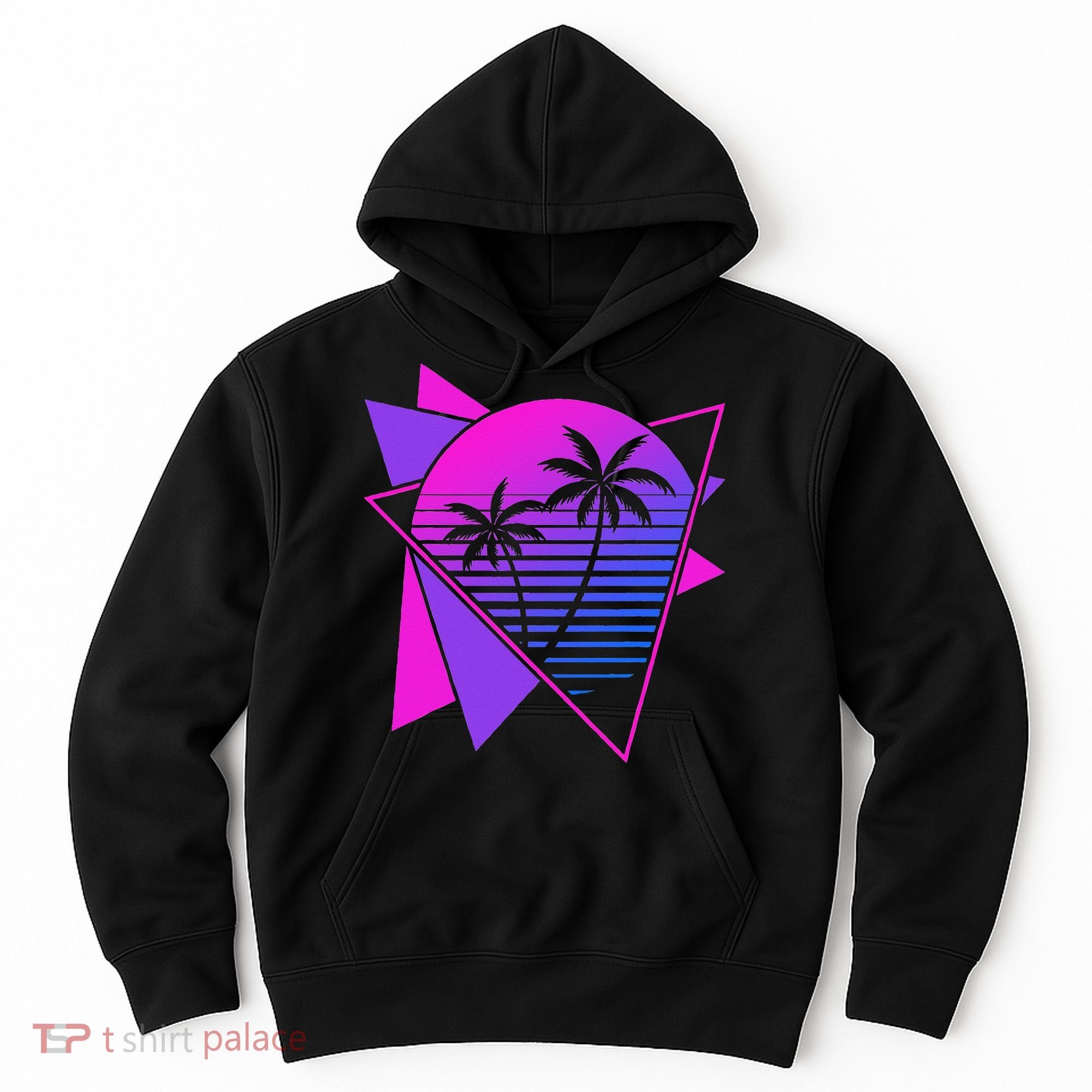 Retro 80s Vaporwave Aesthetic Palm Trees 90s Art Vaporwave Hoodie