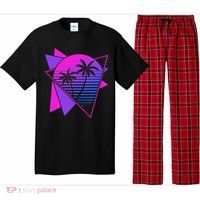 Retro 80s Vaporwave Aesthetic Palm Trees 90s Art Vaporwave Pajama Set thumb 0