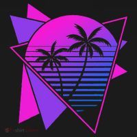 Retro 80s Vaporwave Aesthetic Palm Trees 90s Art Vaporwave Women's Hoodie thumb 2