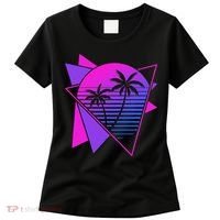 Retro 80s Vaporwave Aesthetic Palm Trees 90s Art Vaporwave Women's T-Shirt thumb 0