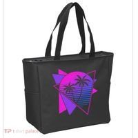 Retro 80s Vaporwave Aesthetic Palm Trees 90s Art Vaporwave Tote Bag thumb 2