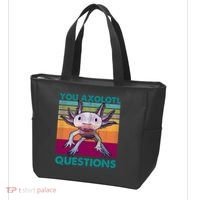 Retro 90s Axolotl Funny You Axolotl Questions Tote Bag thumb 3