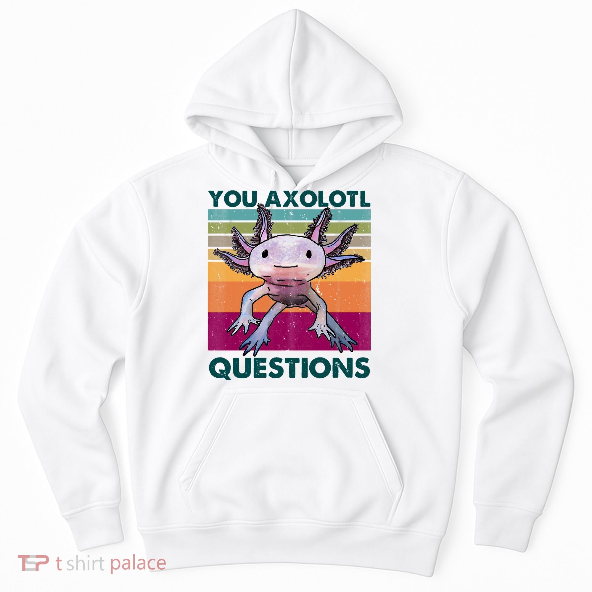 Retro 90s Axolotl Funny You Axolotl Questions Hoodie