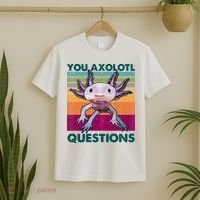 Retro 90s Axolotl Funny You Axolotl Questions T-Shirt thumb 2